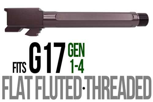 Fits Glock 17  9mm Match 5 Sided Flat Fluted  Grade Barrel in Plum