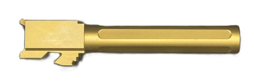 Fits Glock 17 9mm Match Chunky Spiral Fluted Threaded Barrel in Gold