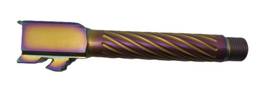 Fits Glock 17 9mm Match Thick Spiral Fluted Barrel in Plum