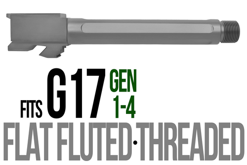 Fits Glock 17 9mm Match Thick Spiral Fluted Barrel Naked Stainless Steel