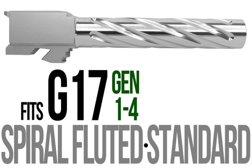 Fits Glock 17 9mm Match Thin Spiral Fluted Threaded Barrel  in Python
