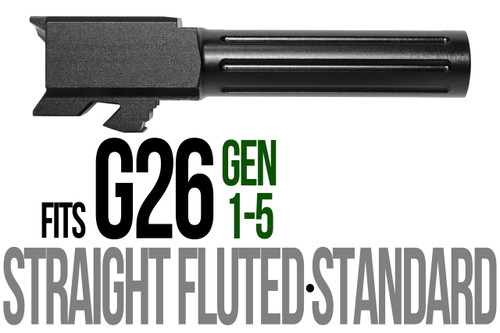 Fits Glock 17  Gen 1-4 9mm Barrel Threaded Naked Stainless Steel