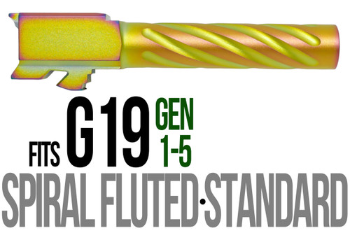 Fits Glock 19 9mm Match 5 Sided Flat Fluted Barrel in Chameleon