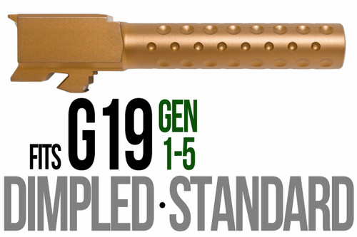 Fits Glock 19 9mm Match 5 Sided Flat Fluted Barrel Threaded in Copper