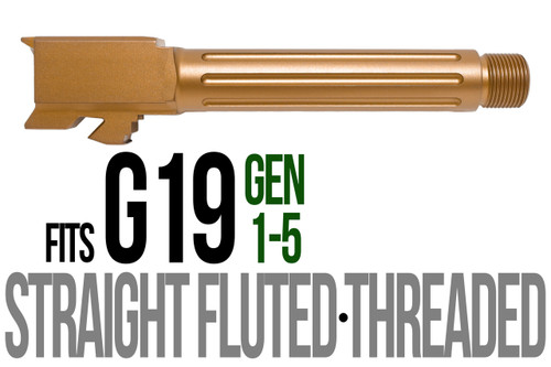Fits Glock 19 9mm Match Grade Barrel Golf Ball Dimpled in Copper