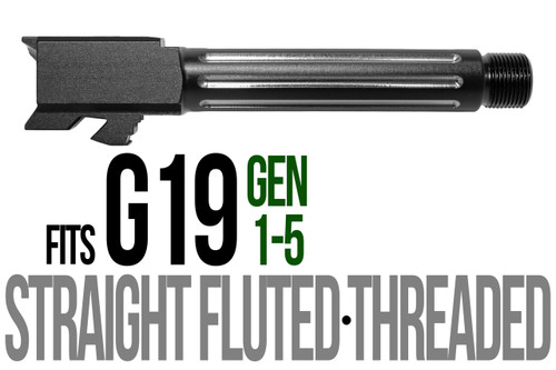 Fits Glock 19 9mm Match Straight Fluted Barrel 2 Tone