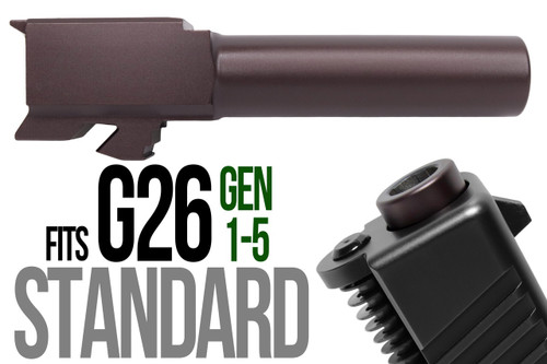 Fits Glock 19 9mm Match Straight Fluted Barrel  in Plum