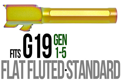 Fits Glock 19 9mm Match Straight Fluted Barrel Threaded in Chameleon