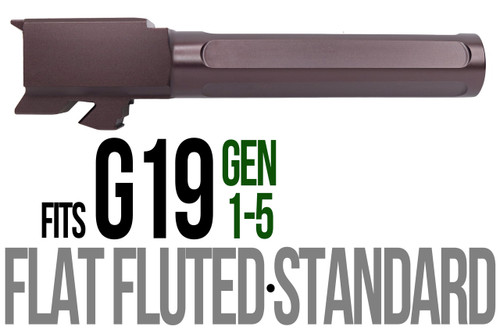 Fits Glock 19 9mm Match Thin Spiral Fluted Barrel in Python