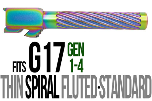 Fits Glock 19 9mm Match Thin Spiral Fluted Barrel  in Radio Active