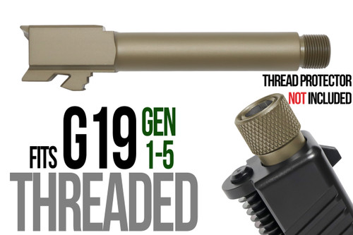 Fits Glock 19 New  9mm Match Grade Barrel Threaded in Copper
