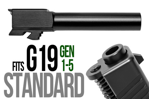 Fits Glock 19 New  9mm Match Grade Barrel threaded in Gold