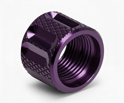 Thread Protector 1/2 x 28 (9mm & .357SIG Barrel) Knurled Straight Fluted in Red