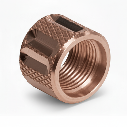 Thread Protector 1/2 x 28 (9mm & .357SIG Barrel) Knurled Thick Spiral in Rose Gold