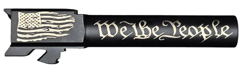 We the People Logo Combat Armory barrel Fits Glock 19 New 9mm Match Grade Barrel Threaded